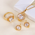 61333-Xuping Bling Anniversary Gold Plated Earring Pendant Jewelry Set